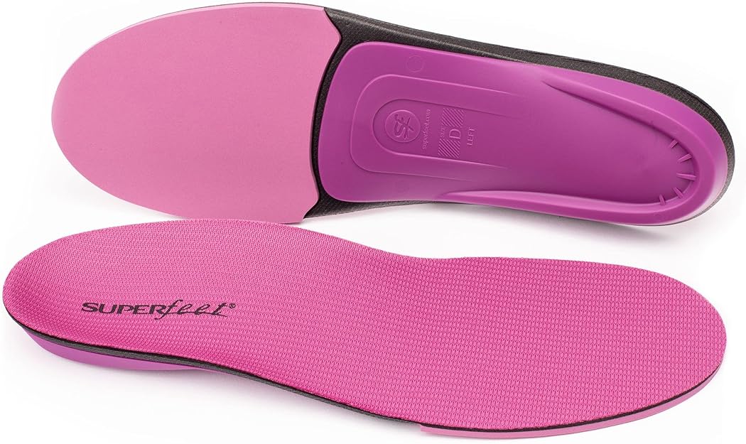 Featured Image for Superfeet All-Purpose Women’s High Impact Support Insoles (Berry) – Trim-To-Fit Orthotic Arch Support Inserts for Women’s Running Shoes – Professional Grade