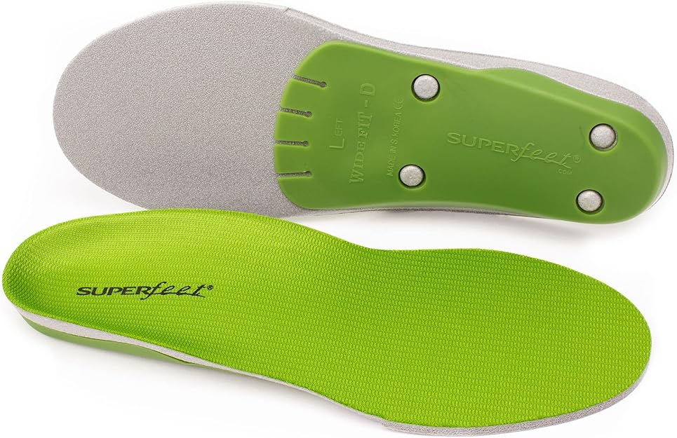 Featured Image for Superfeet wideGREEN – Wide, High Arch Support Orthotic Insoles with High Density Foam