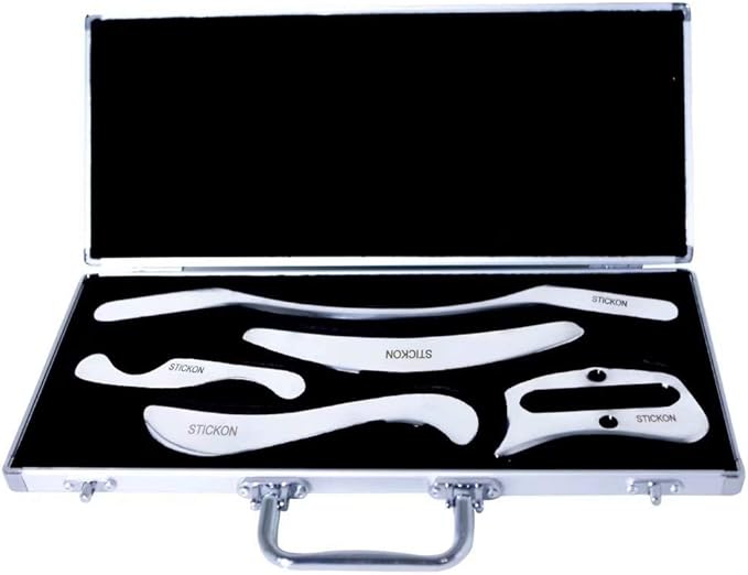 Featured Image for STICKON Stainless Steel Gua Sha Scraping Massage Tool Set IASTM Tools Great Soft Tissue Mobilization Tool (P Shape)